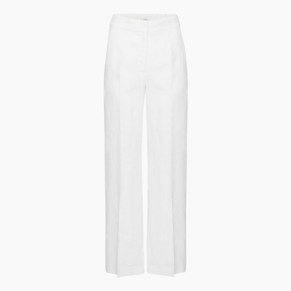 Wilfred Pants - NWT Aritzia Wilfred The Limitless Linen Pant in LIMITED EDITION white, size 00